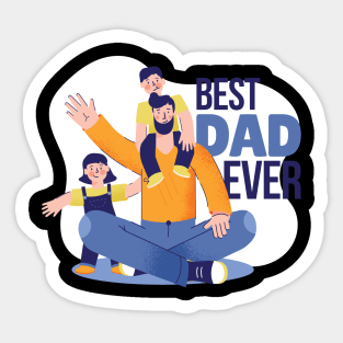 Best dad ever Shirt Sticker